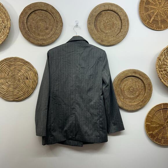 NEW A New Day Gray Pinstripe Striped Collared Blazer Jacket Small Professional - Picture 2 of 5